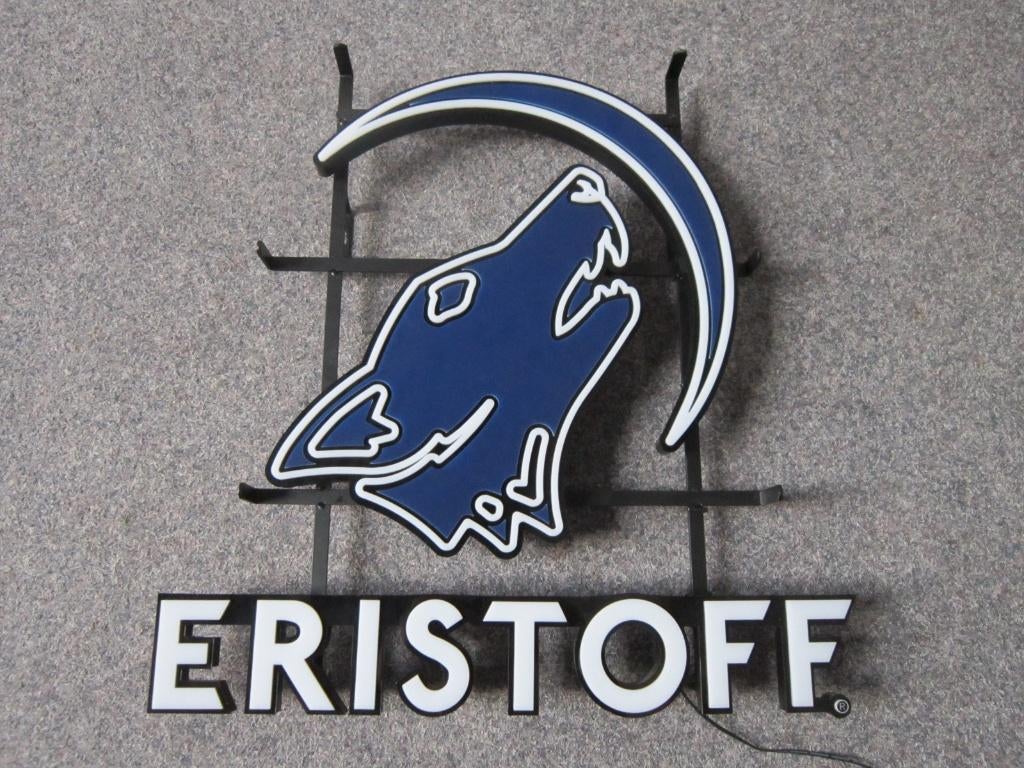 ERISTOFF VODKA LED LICHTRECLAME, Ophalen, Zo goed als nieuw, Lichtbak of (neon) lamp