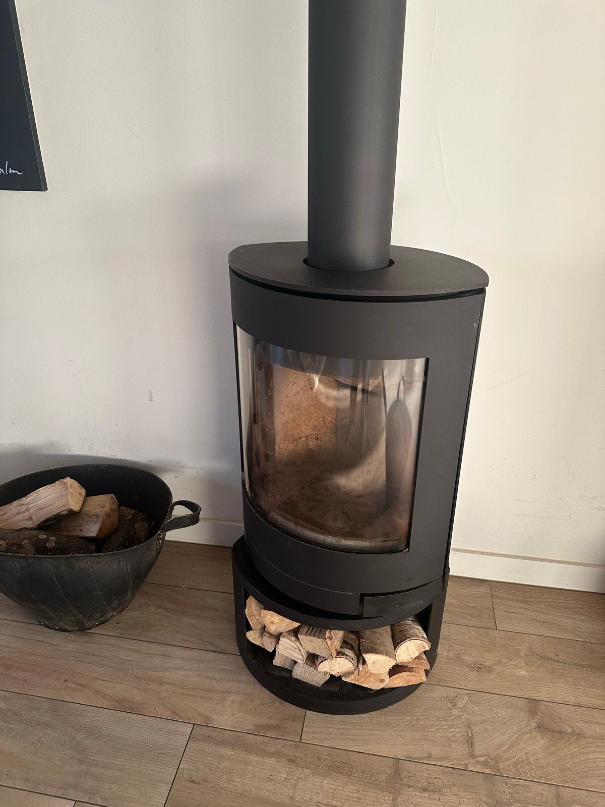 Skantherm Emotion S Houtkachel - Draaibaar, 4 kW, Zwart, Ophalen, Gebruikt, Houtkachel, Vrijstaand