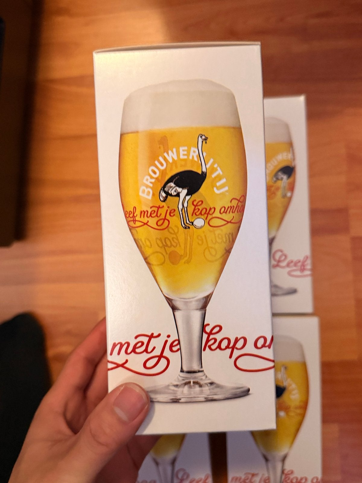 Brouwerij 't IJ bierglas - Nieuw in doos (4 stuks), Ophalen of Verzenden, Nieuw, Bierglas