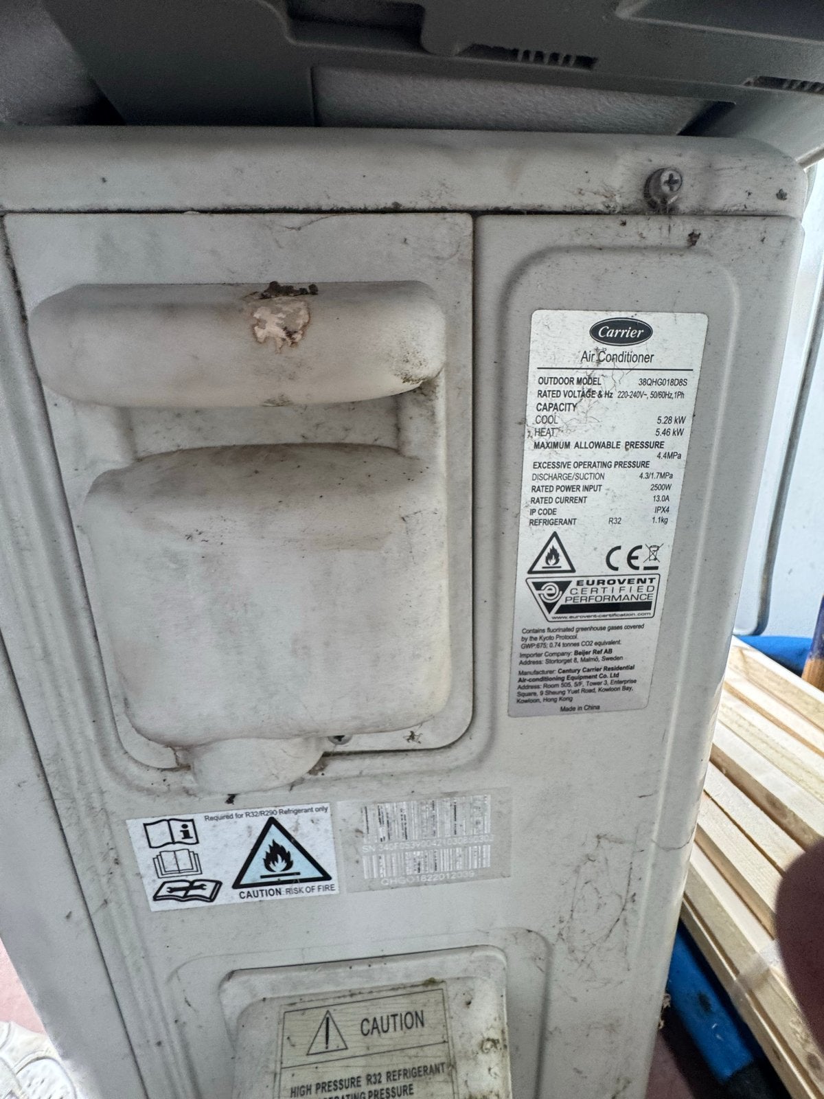 Carrier inverter split airco 5,3 kW – koelen & verwarmen, Ophalen, Minder dan 60 m³, Timer, 3 snelheden of meer