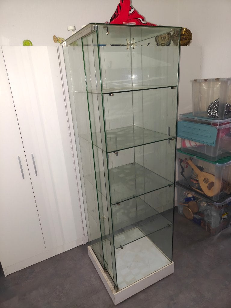 Glazen vitrinekast, Huis en Inrichting, Ophalen, Glas, 50 tot 100 cm, Glas