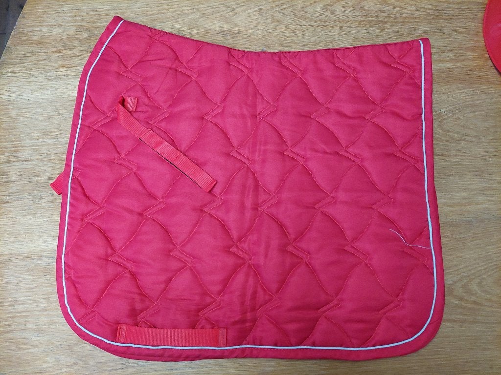 Zadeldekje, Dressuur full, HKM, rood, Dieren en Toebehoren, Full (L), Dressuurdekje, Rood, Ophalen of Verzenden