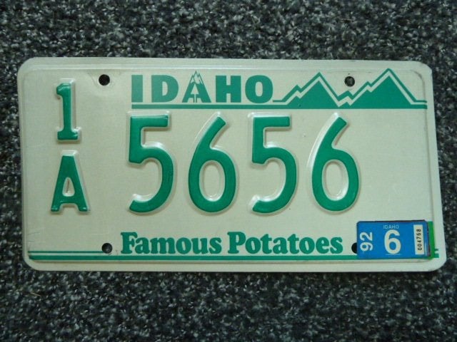 Kentekenplaat Licenseplate Idaho 1 USA, Verzenden, Gebruikt, Auto's