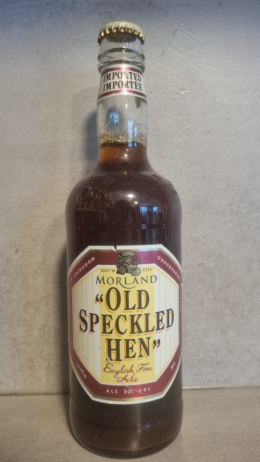 Morland Old Speckled Hen '02 - Abingdon, Oxfordshire, Export, Verzamelen, Ophalen of Verzenden, Zo goed als nieuw, Flesje(s), Overige merken
