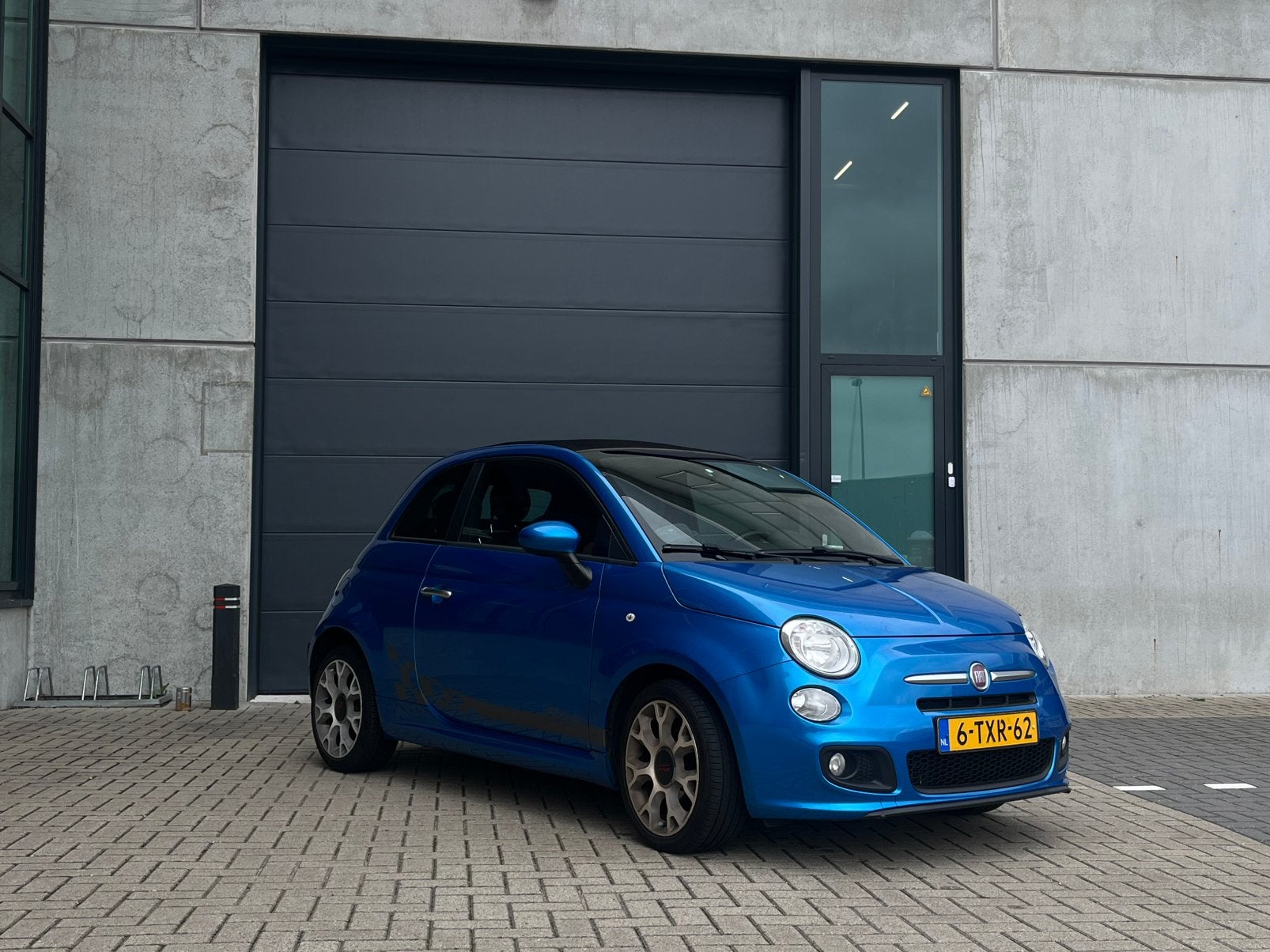 Fiat 500 Twinair Turbo 80pk 2014 Blauw, Voorwielaandrijving, 905 kg, Origineel Nederlands, Handgeschakeld