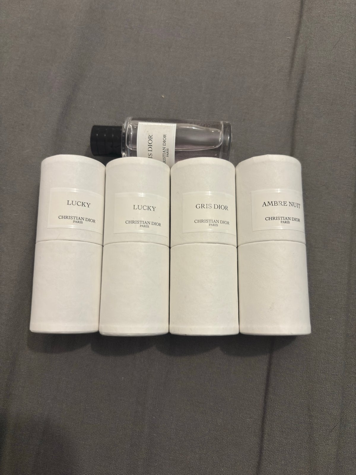 Dior Mini Parfum Set - Lucky, Gris Dior, Ambre Nuit, Bois d', Ophalen of Verzenden, Zo goed als nieuw