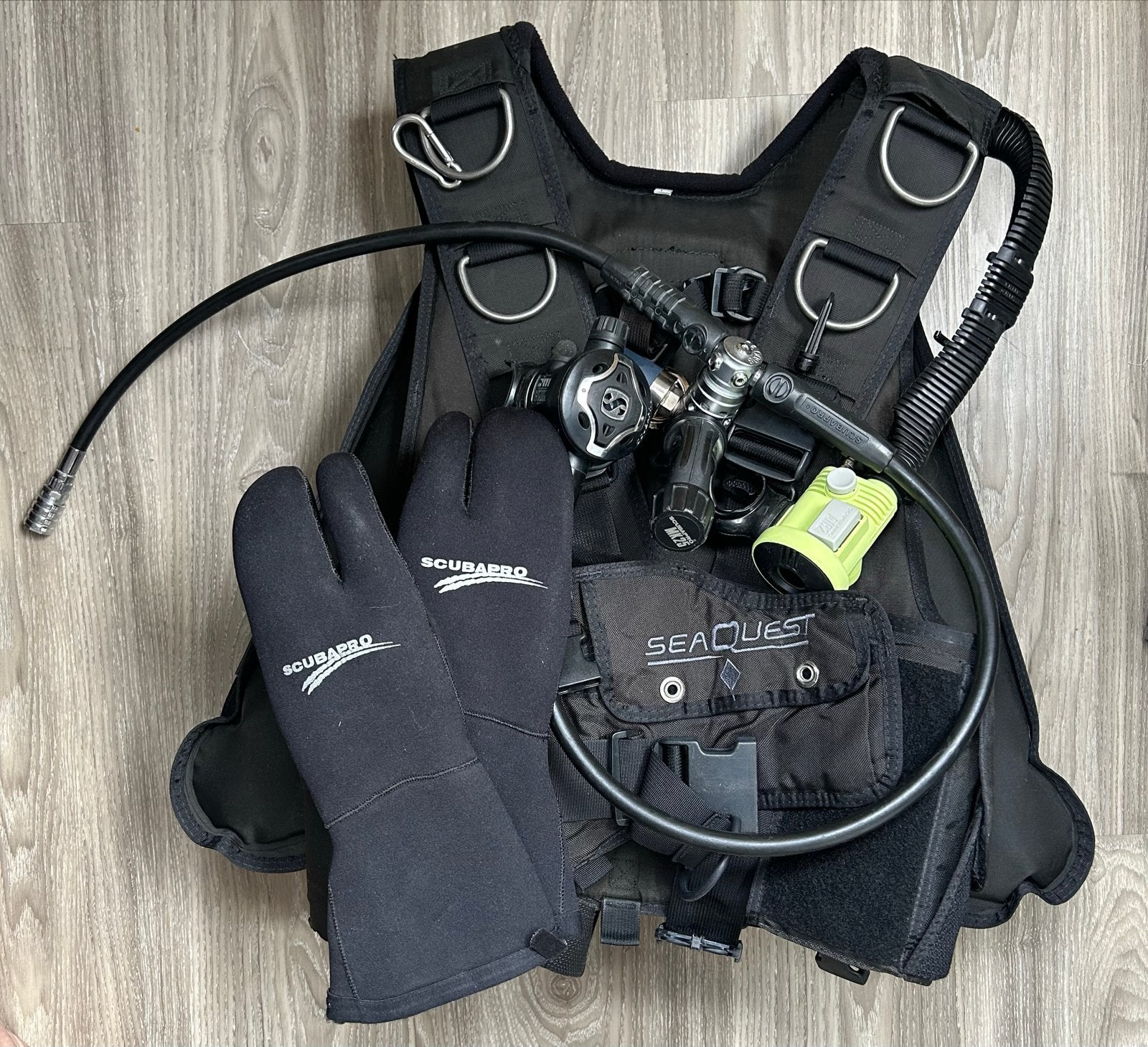 Seaquest Wing, Scubapro MK25/S600 en Scubapro wanten, Watersport en Boten, Duiken, Ophalen, Gebruikt, Trimvest of Wing