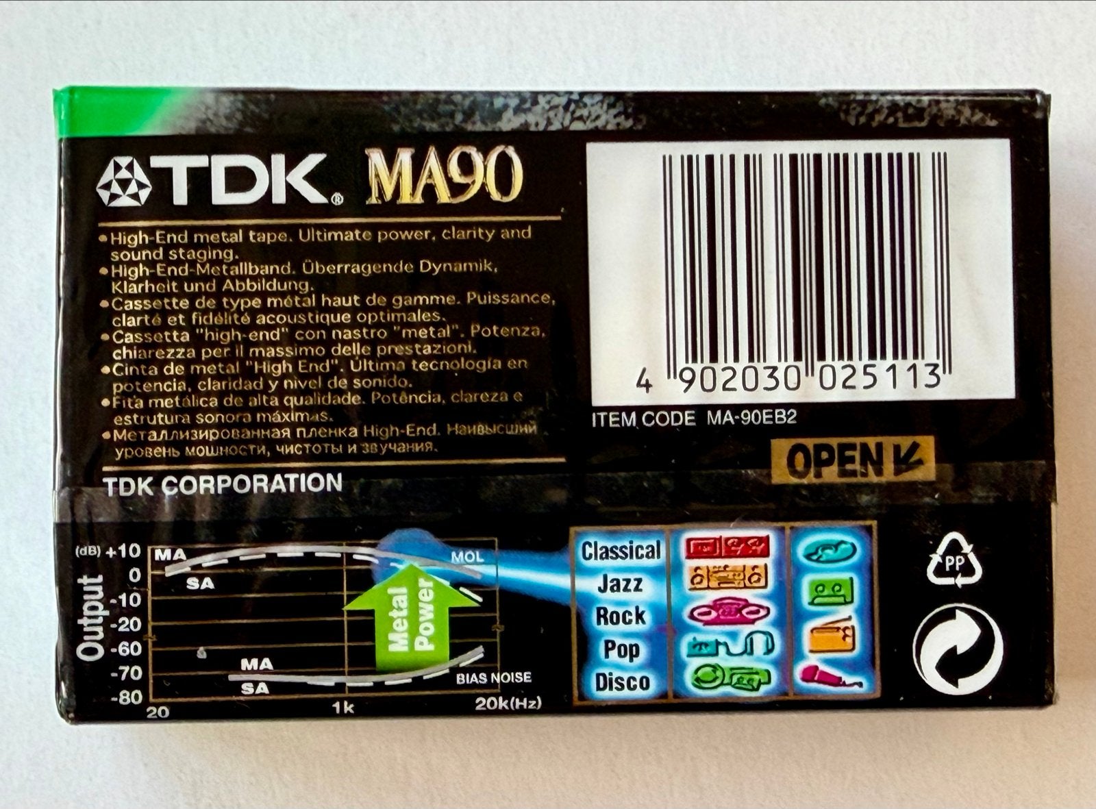 2-PACK TDK MA90 Metal Position Type IV Audiocassettes, 2 t/m 25 bandjes, Overige genres, Ophalen of Verzenden, Nieuw in verpakking