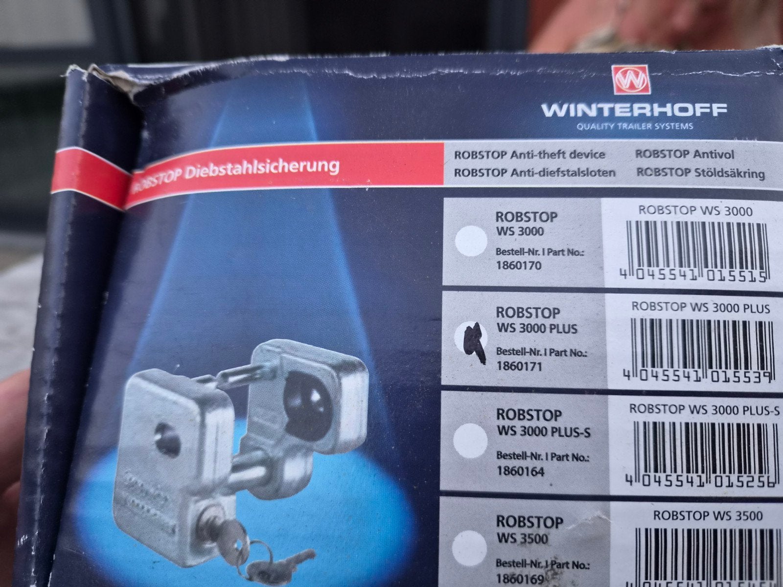 ROBSTOP WS 3000 PLUS SCM Goedgekeurd Disselslot, Ophalen of Verzenden, Zo goed als nieuw