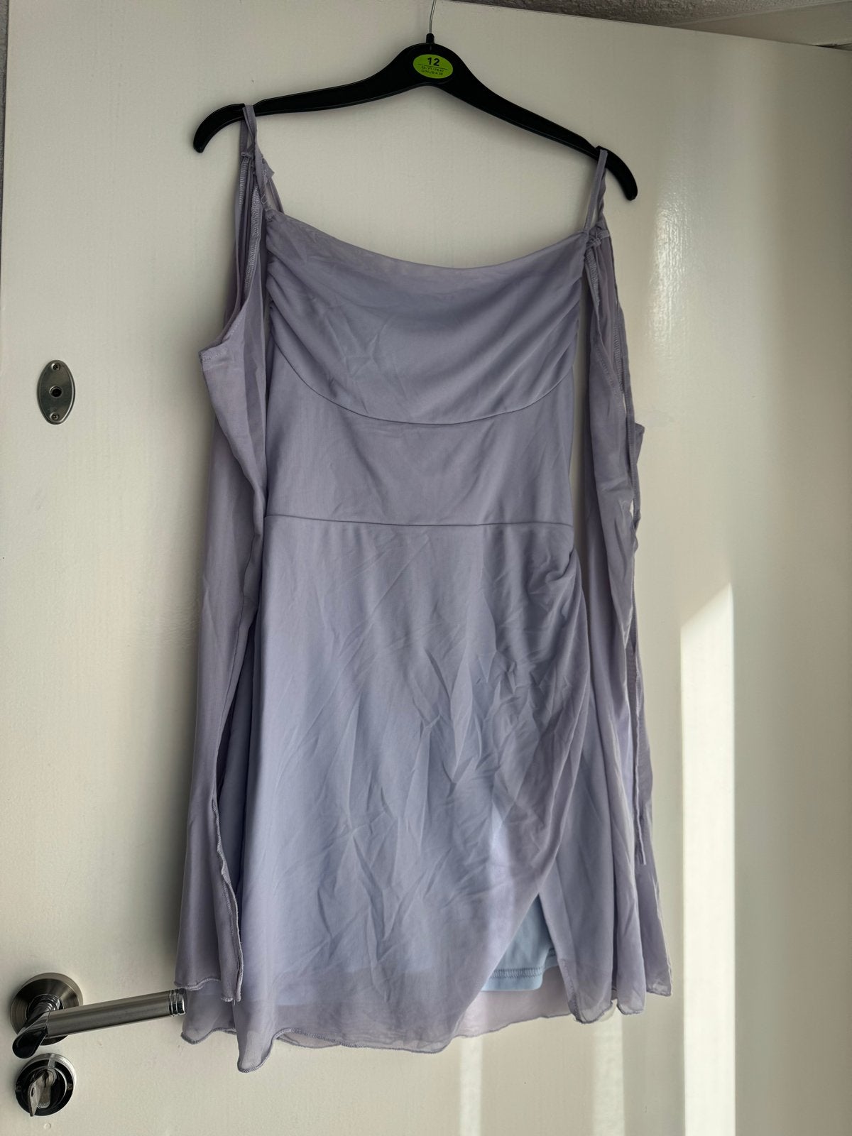 Lila mini jurk met lange mouwen, Paars, Ophalen of Verzenden, Maat 36 (S), Gedragen