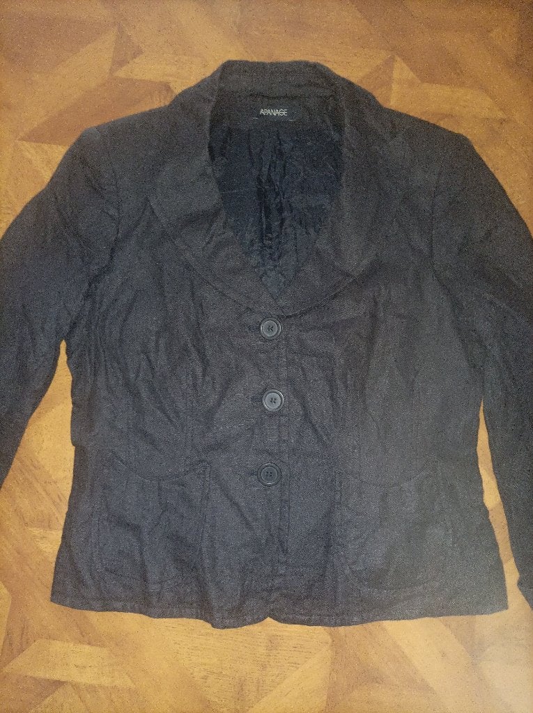 Apanage linnen  blazer jas maat 38, Kleding | Dames, Maat 38/40 (M), Zwart, Ophalen of Verzenden, Zo goed als nieuw