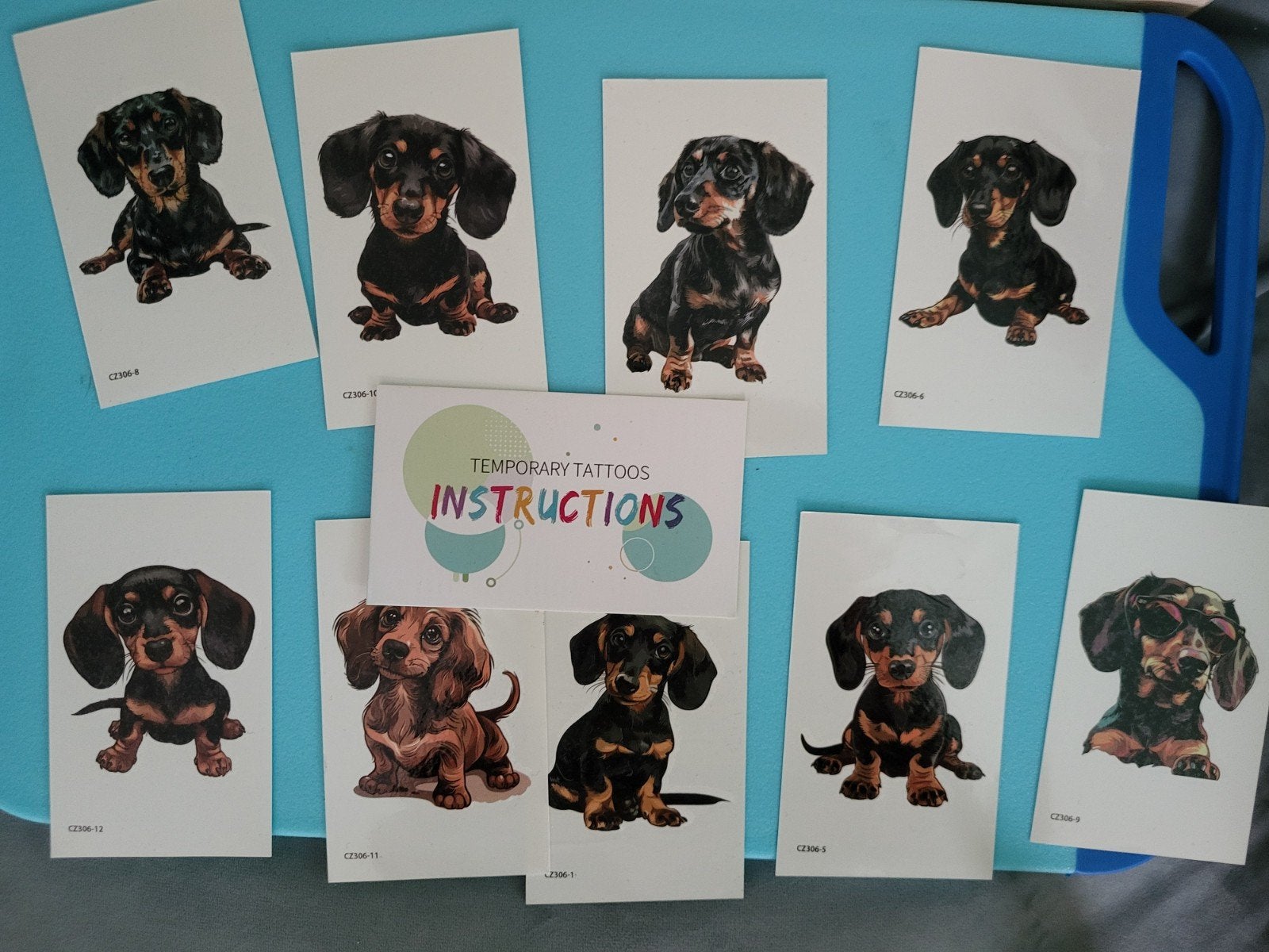 tatoo teckel stickers setje, Verzenden, Nieuw, Meerdere stickers