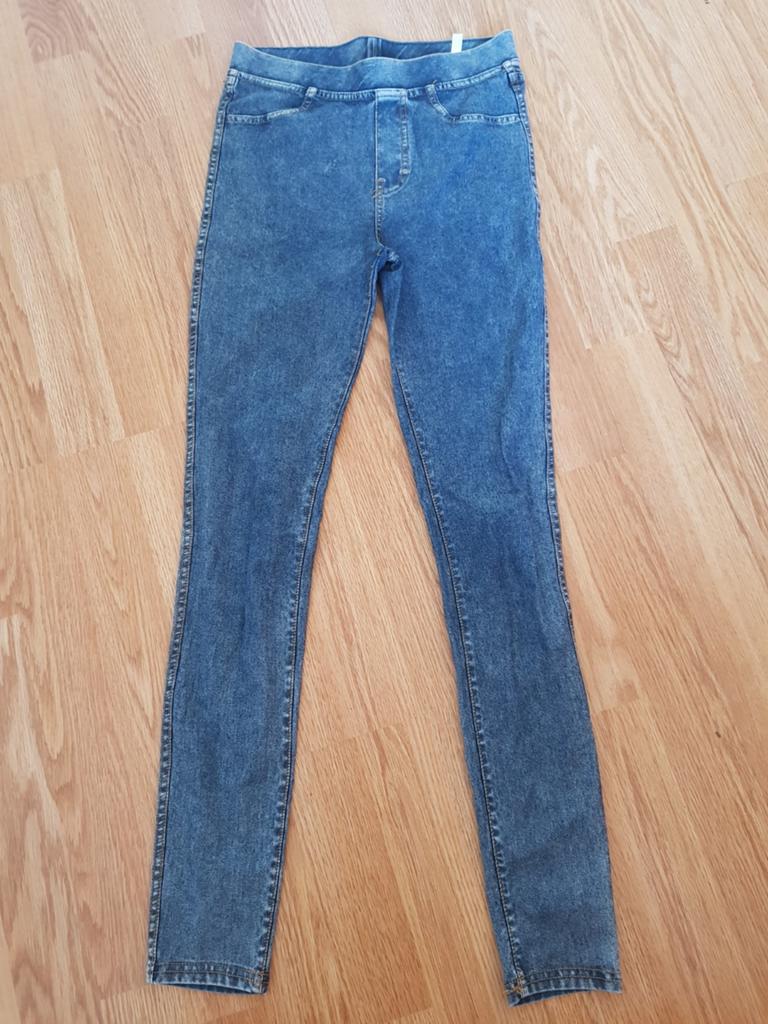 Mooie H&M spijkerlegging/jegging blauw - maat 158, Broek, Meisje, H&M, Ophalen of Verzenden