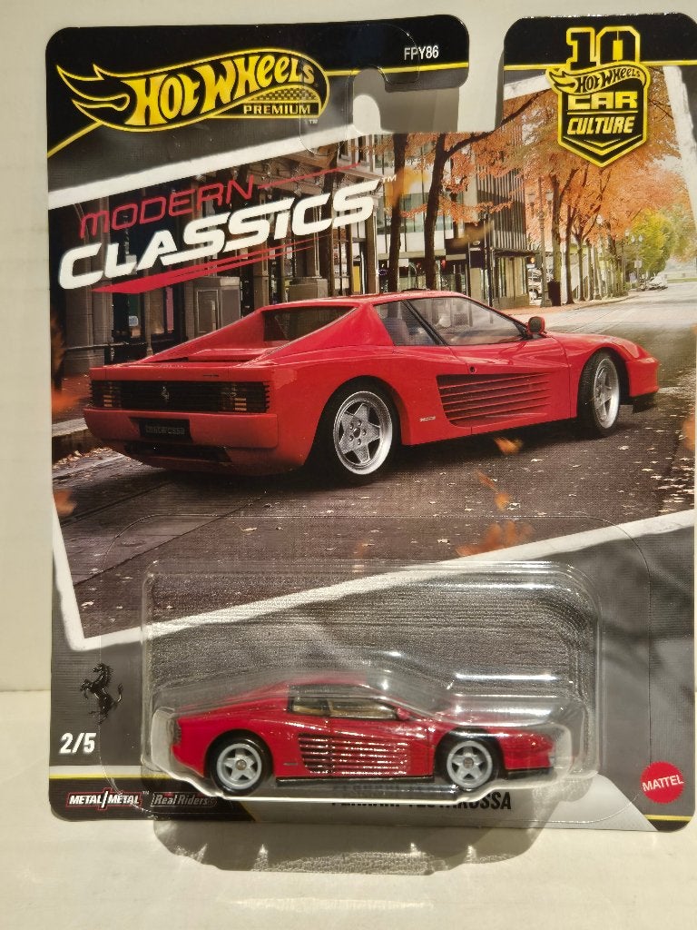 Hotwheels premium 1/64 Ferrari Testarossa, Ophalen of Verzenden, Nieuw, Auto