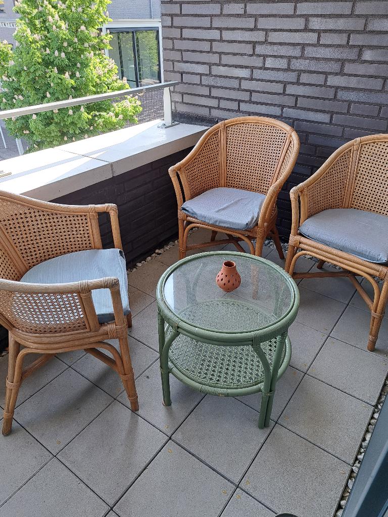 tuin-set rotan, Ophalen, Zo goed als nieuw, 3 zitplaatsen