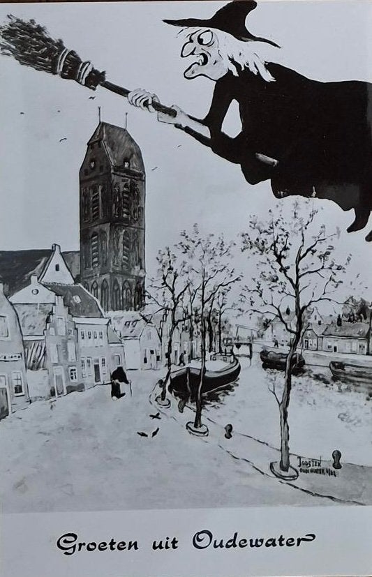 Oudewater- Kerstkaart 1966, Verzenden, 1960 tot 1980, Gelopen, Utrecht