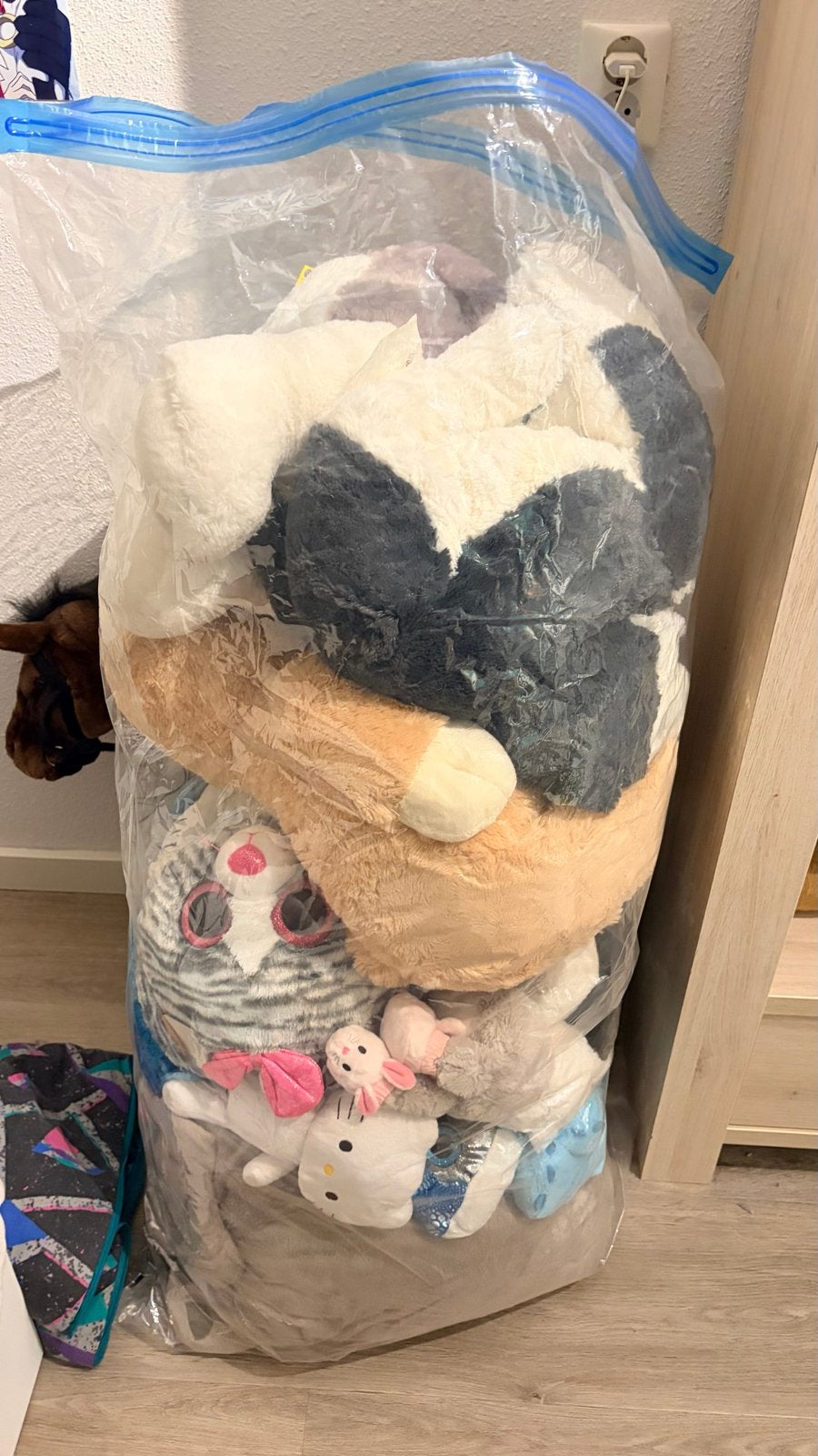 Grote zak vol knuffels (diverse soorten en maten), Gebruikt, Ophalen of Verzenden, Met label, Beige