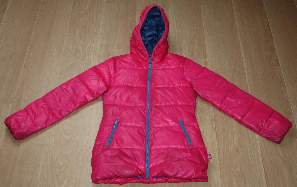 BENNETON winterjas meisjes Maat 152/158 11/12 jaar (Roze), Kinderen en Baby's, Kinderkleding | Maat 152, Meisje, Ophalen of Verzenden