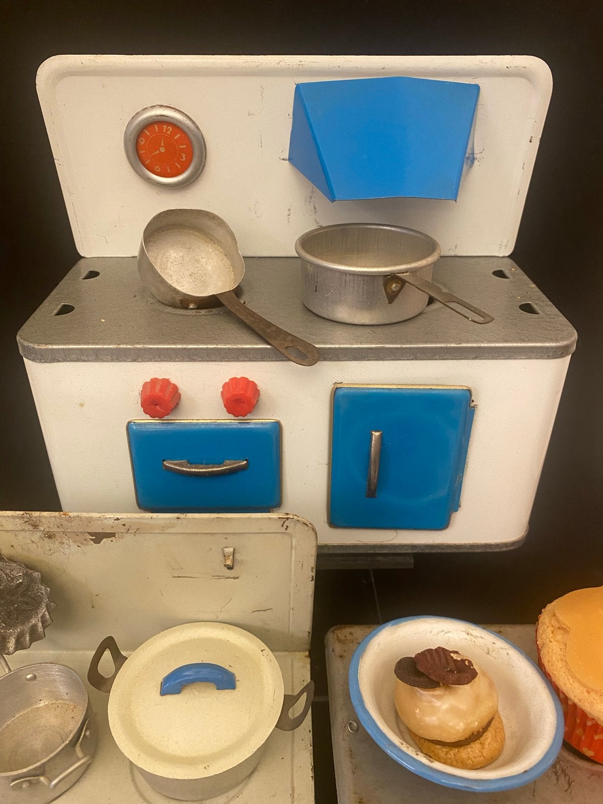Vintage blikken speelgoedkeukens uit de jaren '50, Ophalen of Verzenden