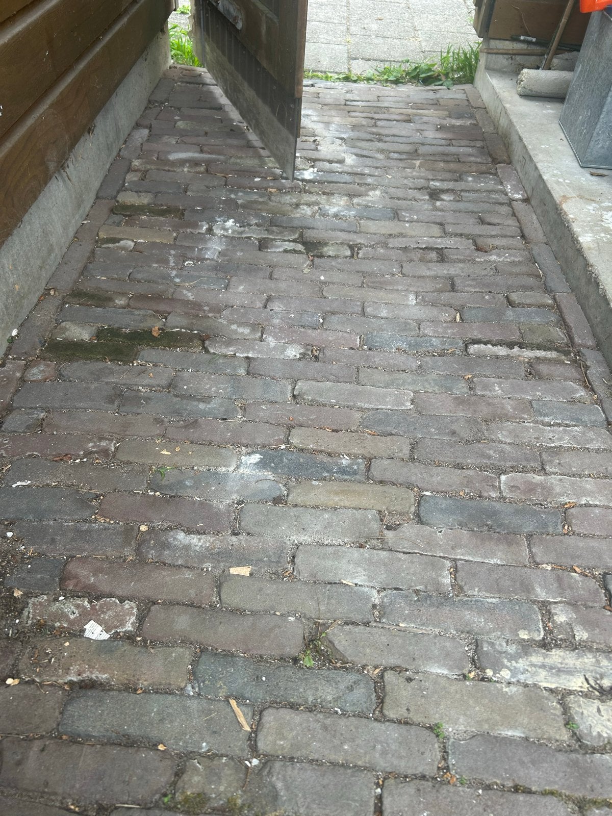 Gebakken oude Walen 190x50mm, +/- 17/18 m2, Tuin en Terras, Ophalen, Gebruikt, Keramiek, Klinkers