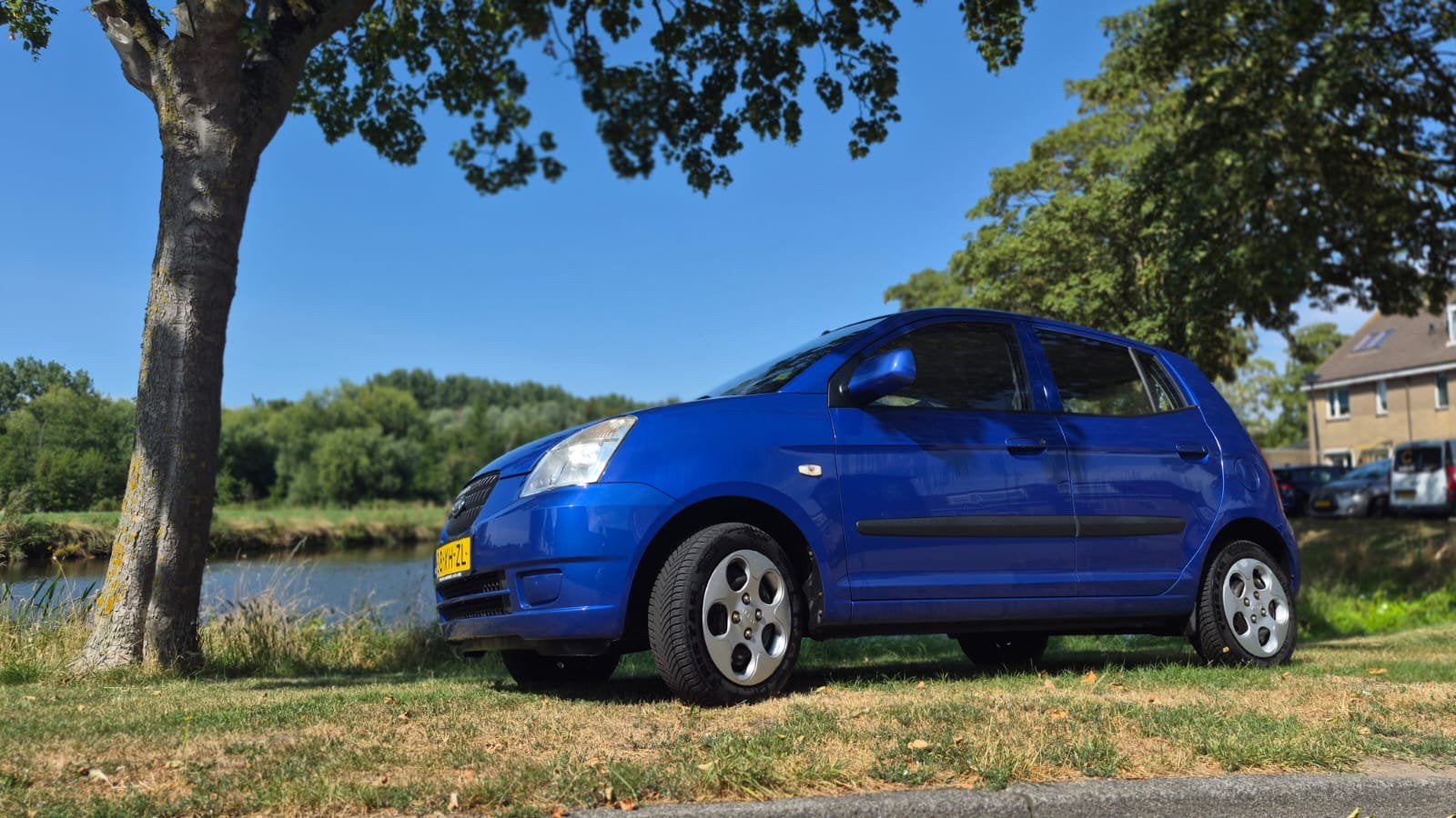Kia Picanto 1.0 2007 Blauw, Auto's, Voorwielaandrijving, 4 cilinders, 61 pk, Origineel Nederlands