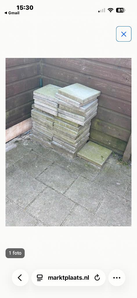 Tegels 30x 30x nooit eerder gelegd, Tuin en Terras, Ophalen of Verzenden, Nieuw, Beton, Terrastegels
