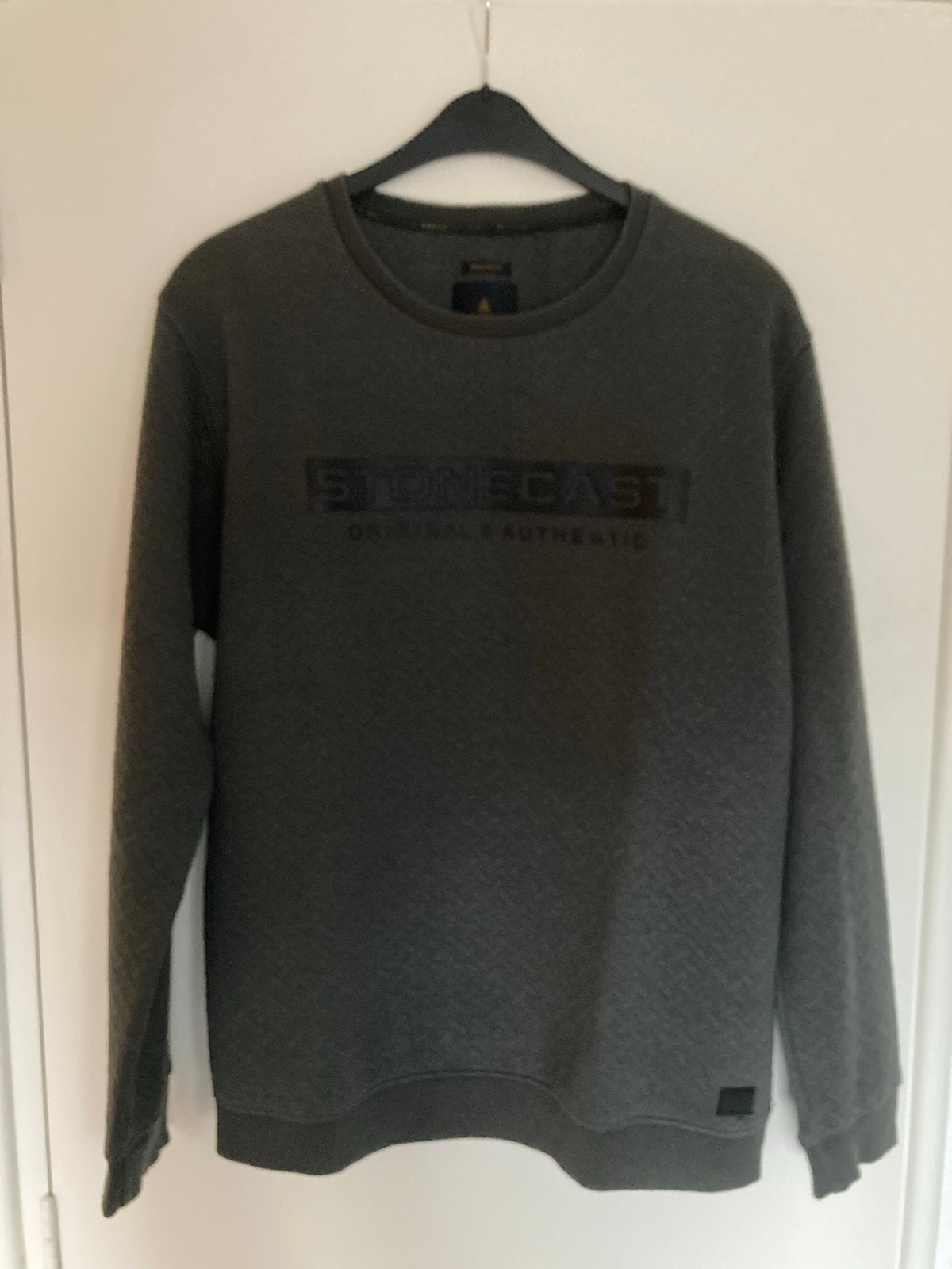 Stonecast sweater XL - Donkergroen met textuur, Ophalen of Verzenden, Gedragen, Maat 56/58 (XL), Groen