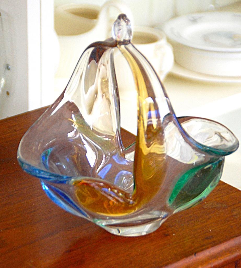 Glazen mandje van murano, Ophalen of Verzenden