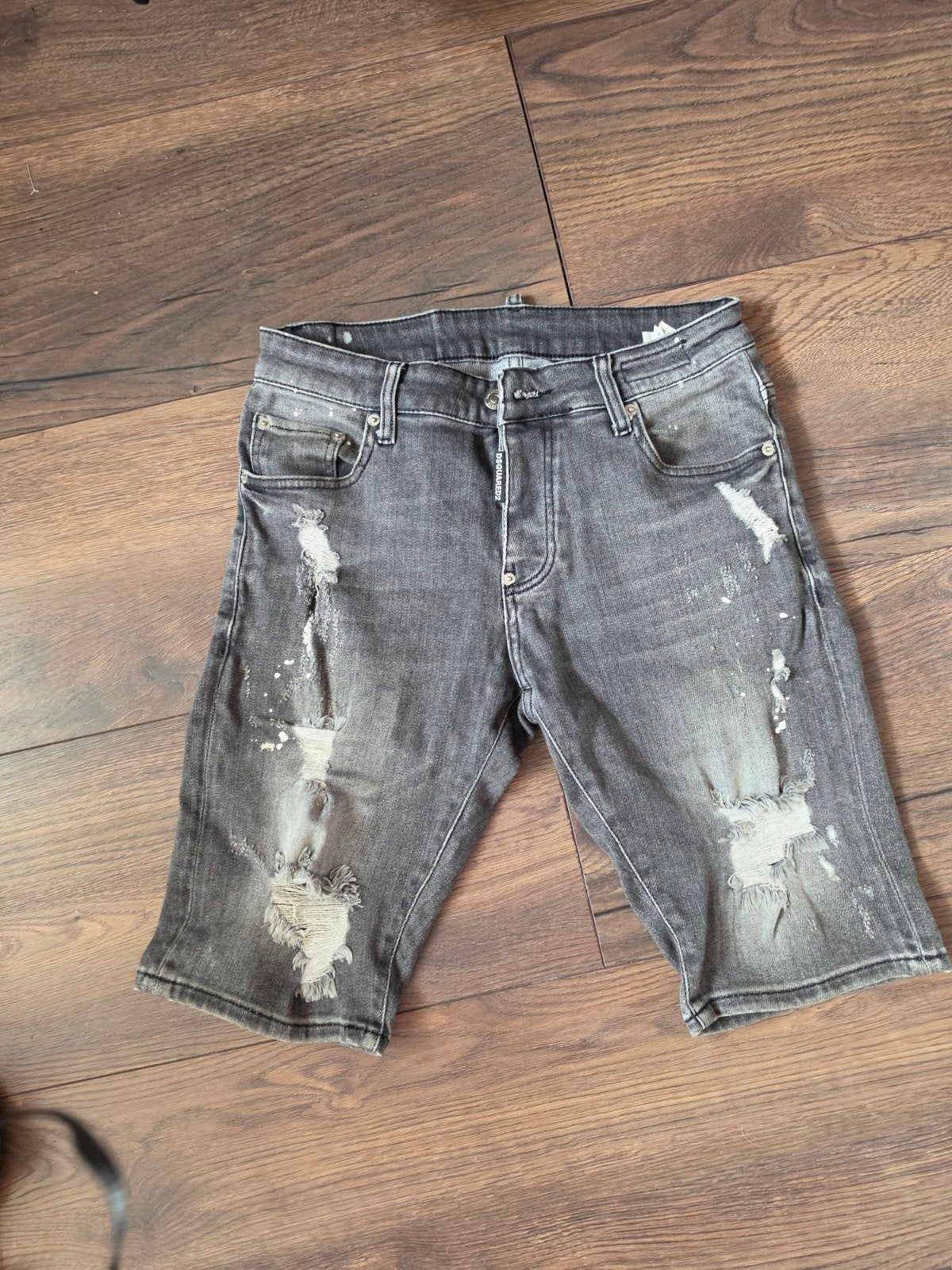 Dsquared2 Denim Shorts - Grijs, Gedragen, W32 (confectie 46) of kleiner, Ophalen of Verzenden, Gedragen, DSQUARED2