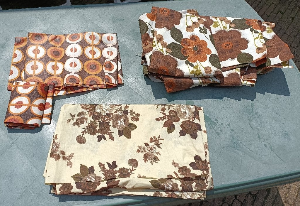 Origineel vintage zeil stof rolgordijn campingstoel (N22), Overige materialen, Overige kleuren, Nieuw, Ophalen of Verzenden