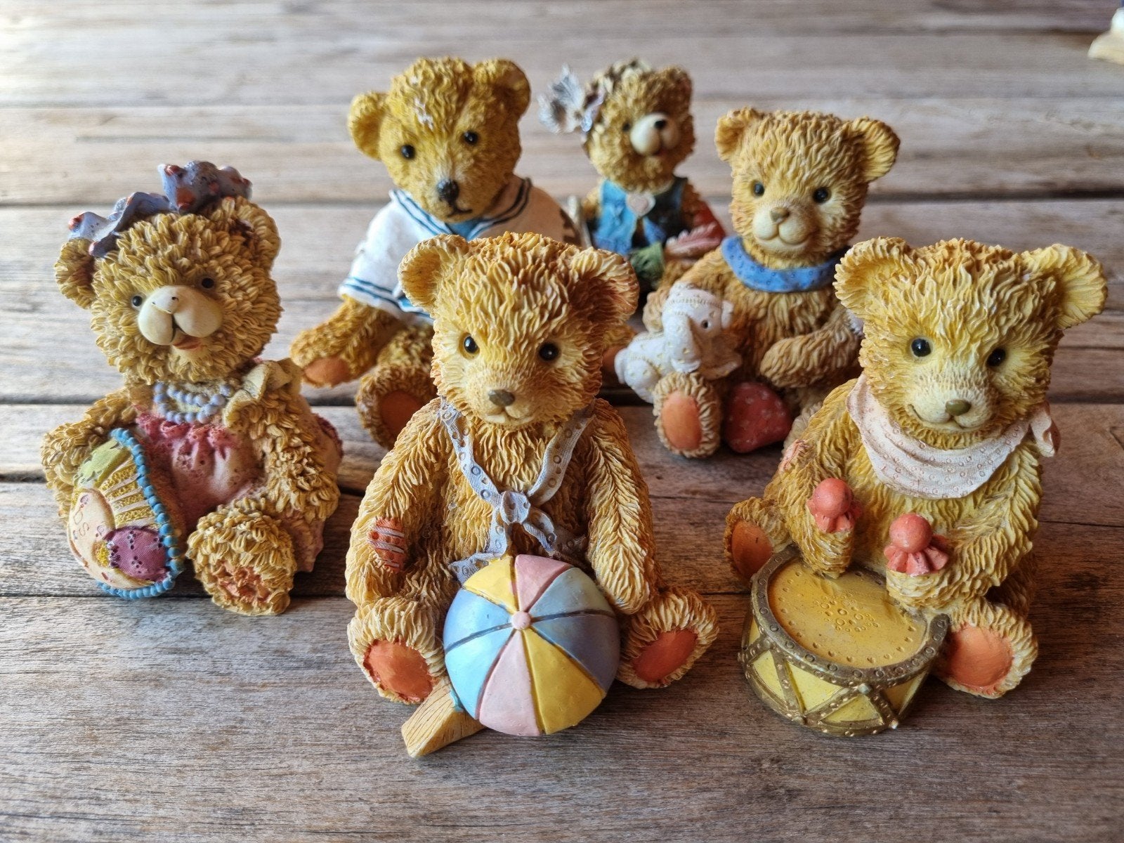 Set van 6 Cherished Teddies beeldjes, Verzamelen, Beren en Cherished Teddies, Ophalen of Verzenden, Zo goed als nieuw, Beeldje