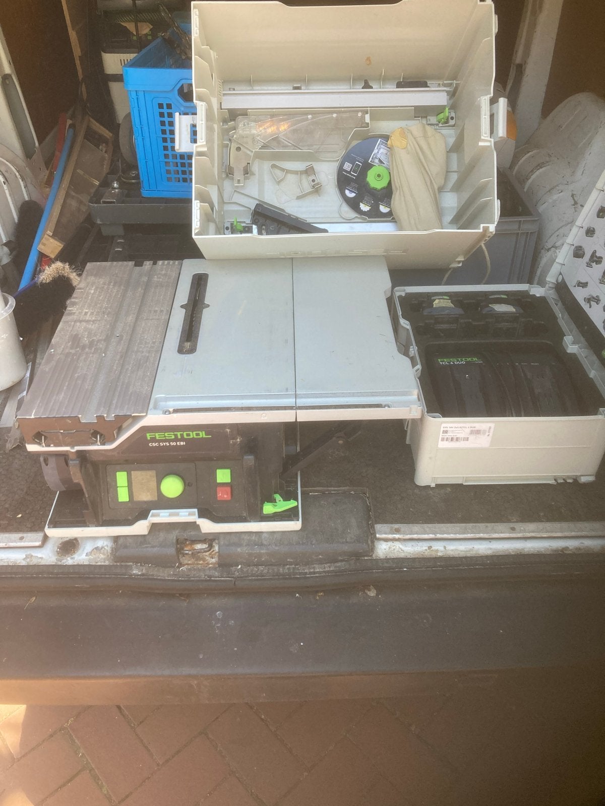 Festool CSC SYS 50 EBI Tafelzaag - Zo goed als nieuw, Cirkelzaag, Verzenden, 70 mm of meer, Zo goed als nieuw