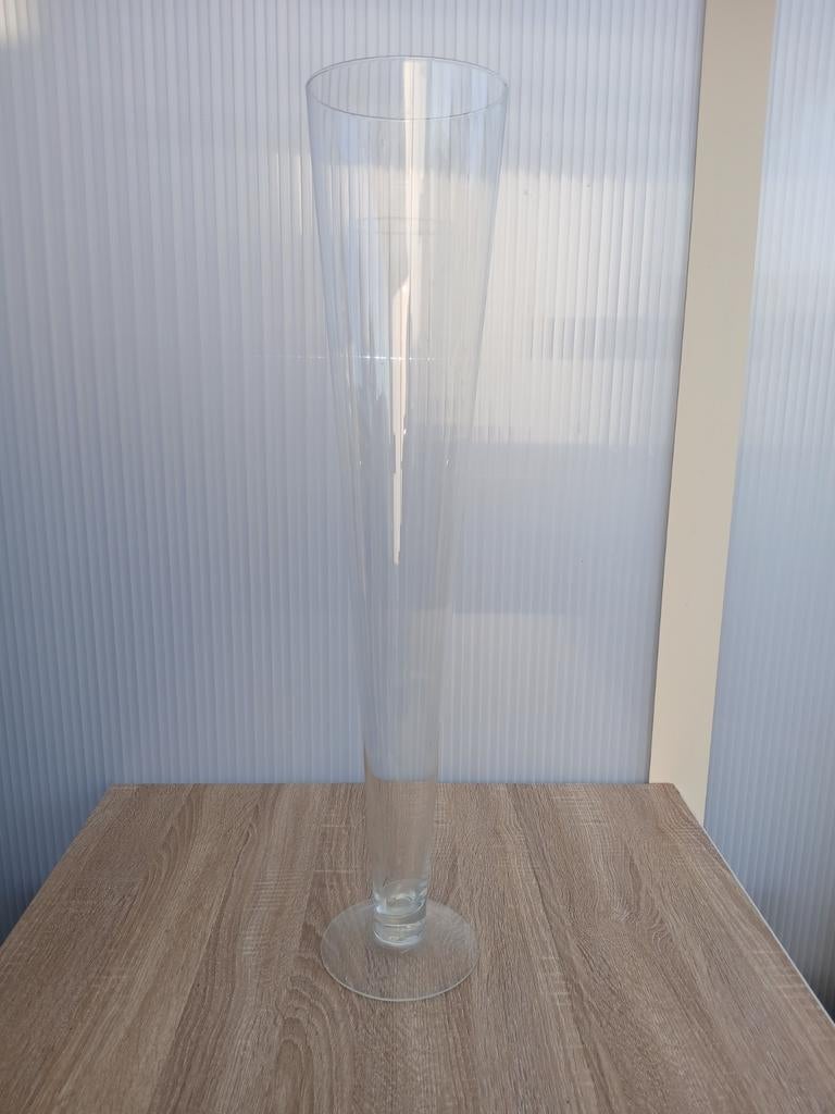 Grote glazen vaas - 75 cm hoog, Ophalen, Overige kleuren, 75 cm of meer, Glas
