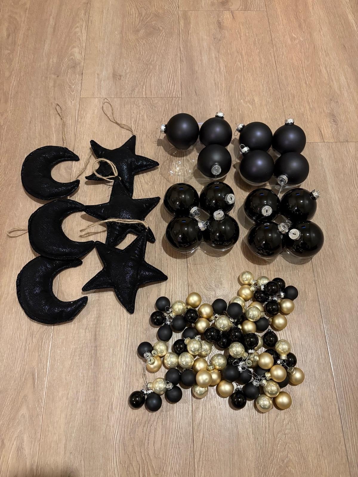 Kerstversiering - set zwart + goud, Diversen, Ophalen