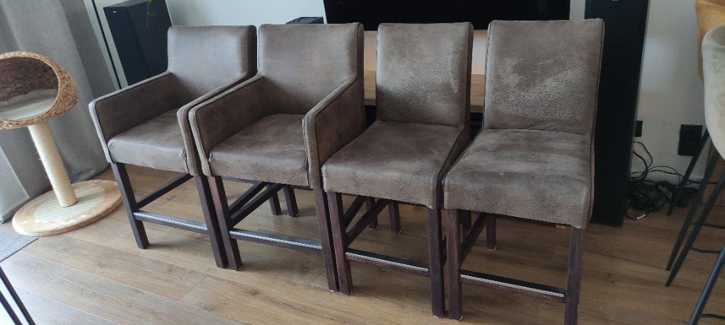 Set van 4 barkrukken, Huis en Inrichting, Ophalen, 60 tot 90 cm, Zo goed als nieuw, 4 krukken