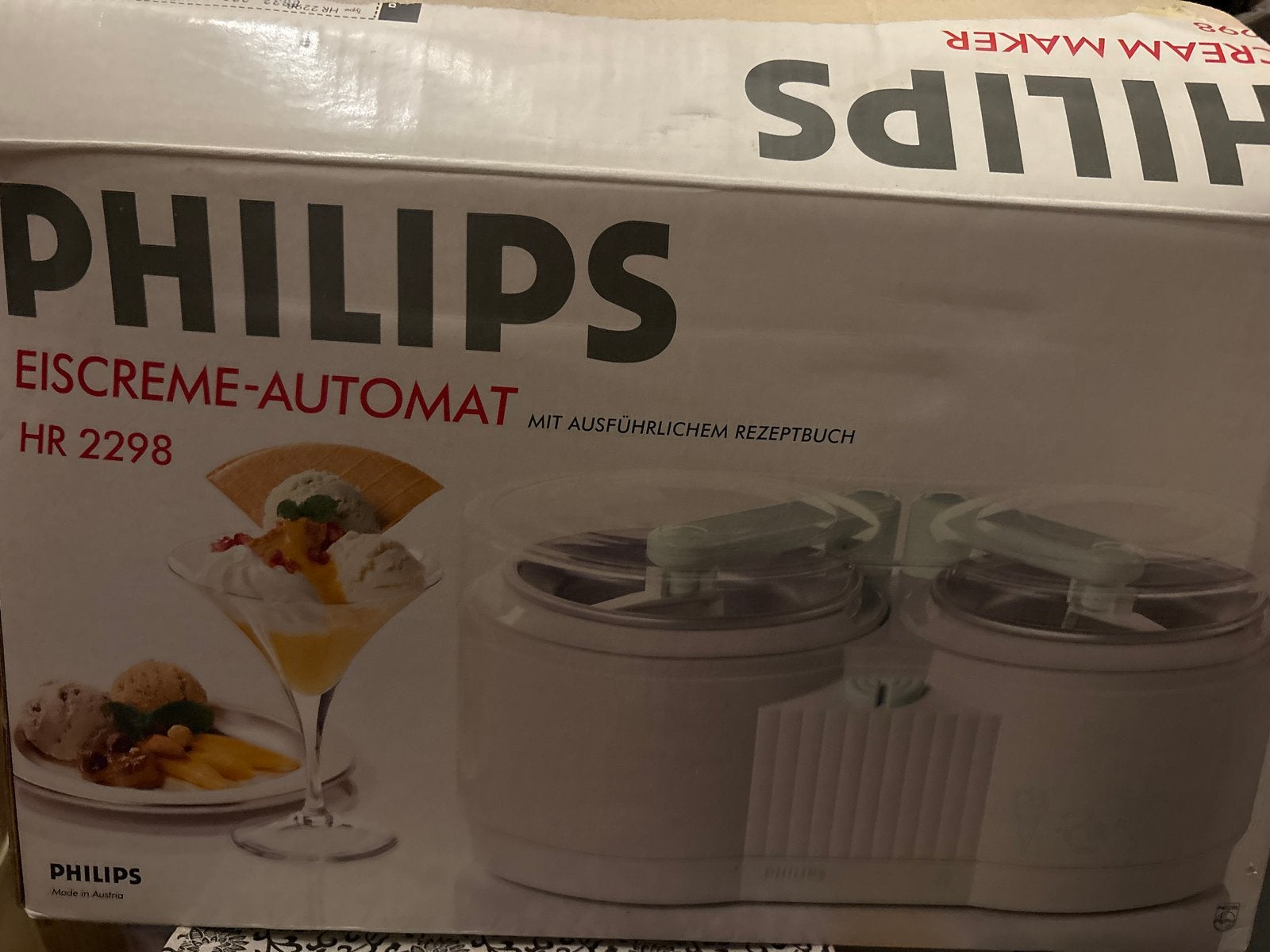 Nieuwe Philips dubbele ijsmachine HR 2298, Ophalen of Verzenden, Nieuw, Koelelement