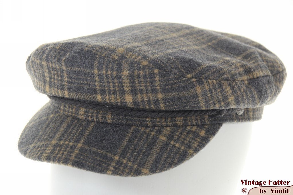 Kapiteinspet Brixton Fiddler Cap grijsblauw beige 56, 60 new, Nieuw, Brixton, Ophalen of Verzenden, Pet