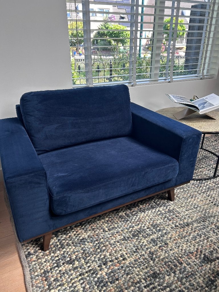 Loveseat Torino Velours, Ophalen, 75 tot 100 cm, Zo goed als nieuw, 100 tot 125 cm