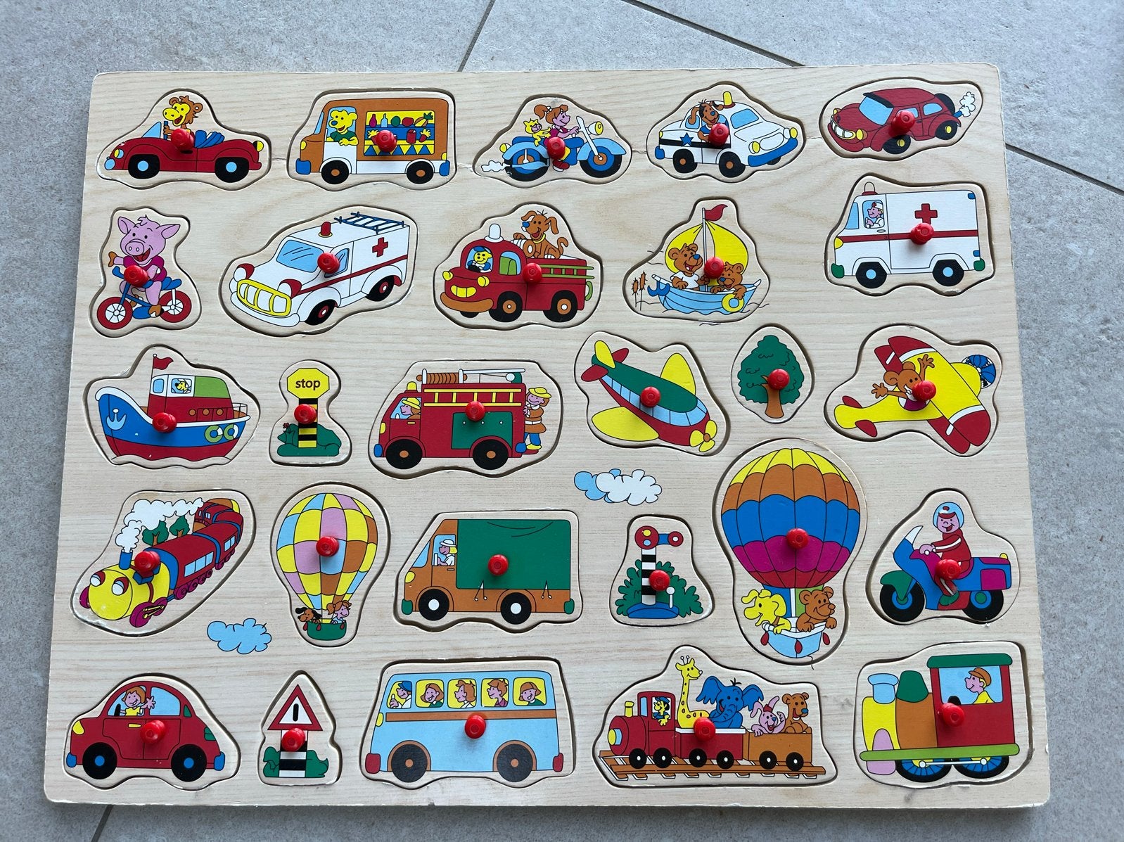 Diverse houten puzzels en speelgoed, Ophalen of Verzenden, Gebruikt, 2 tot 4 jaar, Van hout