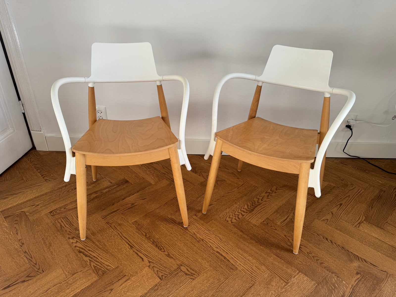 Ikea PS 1999: Slingra stoelen, Gebruikt, Twee, Wit, Ophalen