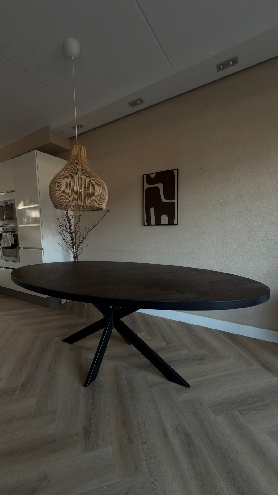 Sanders Eikenhouten Eettafel Ovaal - Zo goed als nieuw, Huis en Inrichting, Tafels | Eettafels, Ophalen, Gebruikt, 100 tot 150 cm