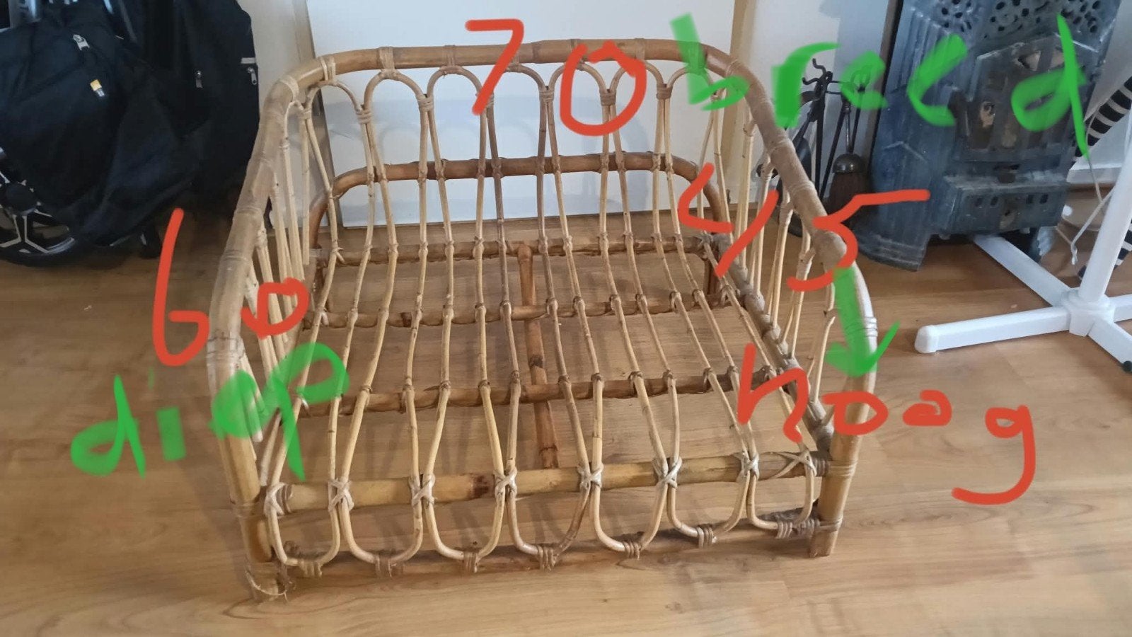 Superleuke, rieten hondenmand, Ophalen of Verzenden, Gebruikt, Riet