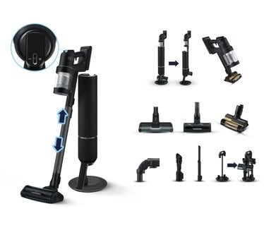 Samsung Jet 90 Complete VS20R9049T3/EN Steelstofzuiger, Samsung, Draadloos, Ophalen of Verzenden, Zo goed als nieuw