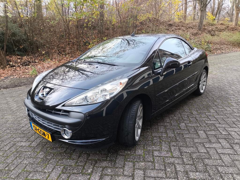 Peugeot 207 CC 1.6 VTi Roland Garros, Auto's, Voorwielaandrijving, Zwart, 4 cilinders, Cabriolet