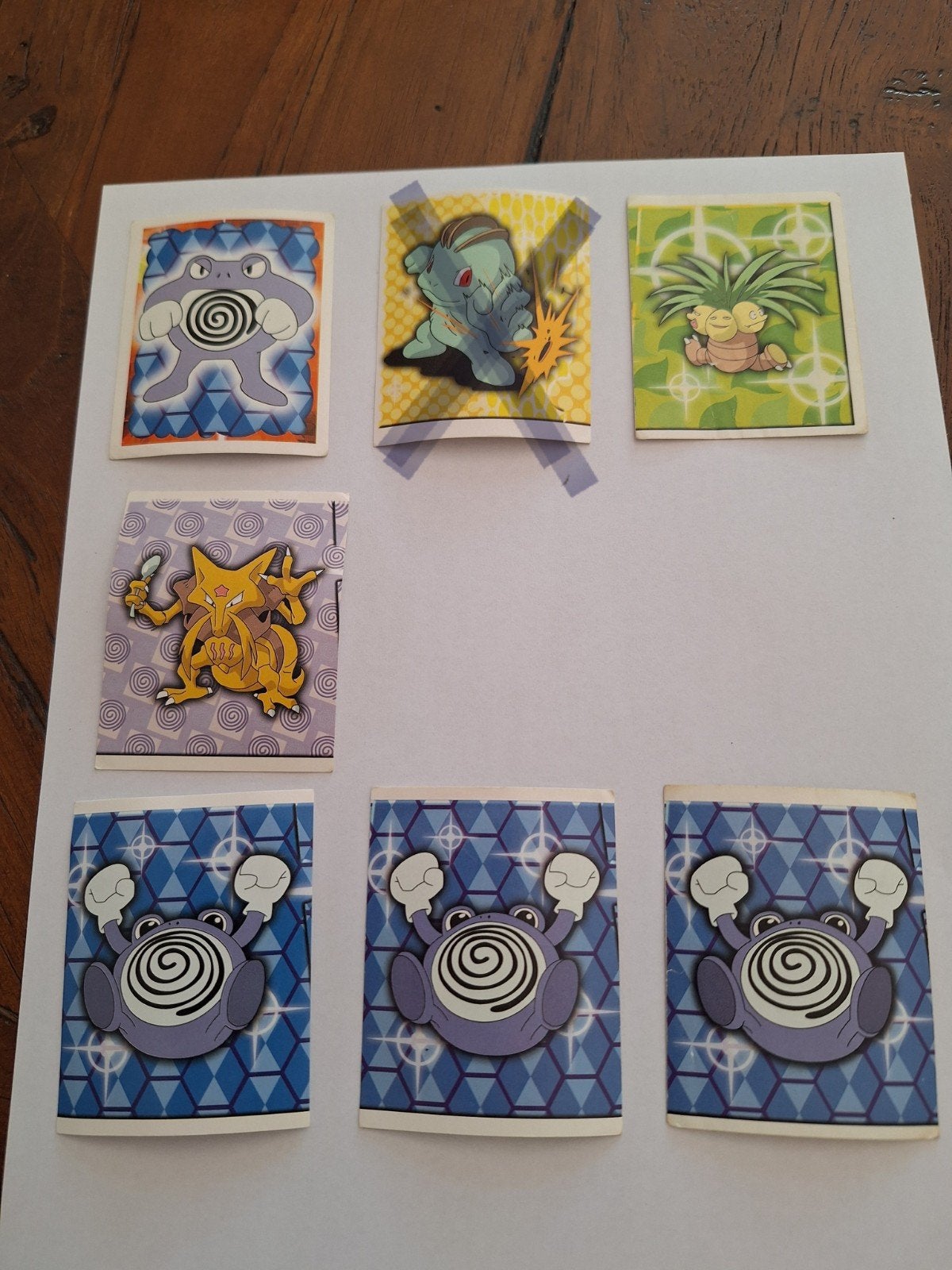 Vintage Pokémon Merlin Stickers - Set van 6, Ophalen of Verzenden, Gebruikt, Meerdere kaarten