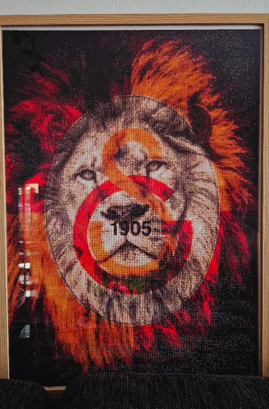 Uniek Galatasaray Leeuw Diamond Painting Portret, Huis en Inrichting, 50 – 75, Minder dan 50 cm, Overige typen, Ophalen of Verzenden