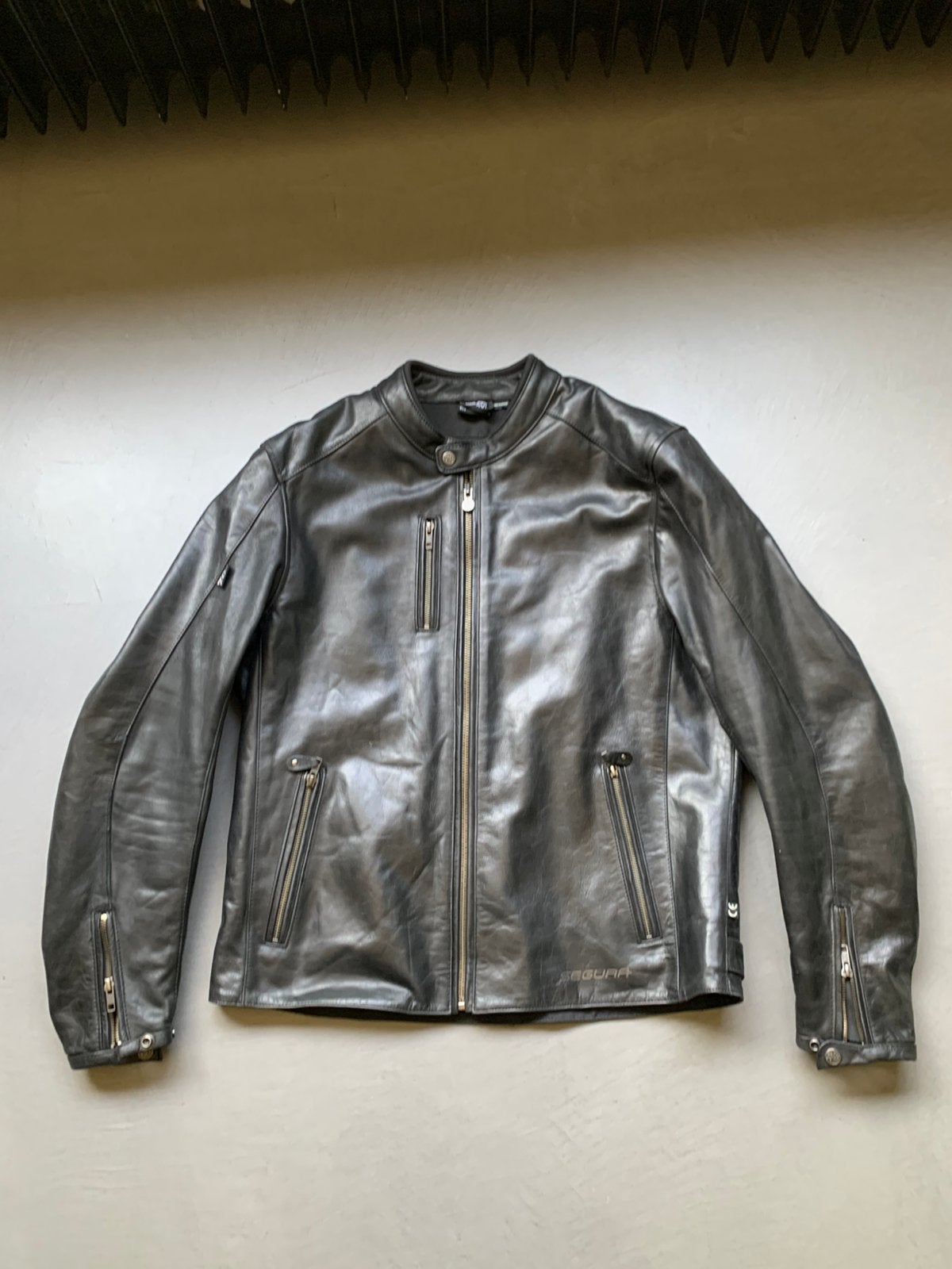 Segura Laxey zwart leren motorjack 2XL, Motoren, Kleding | Motorkleding, Ophalen of Verzenden, Tweedehands, Heren, Jas | leer