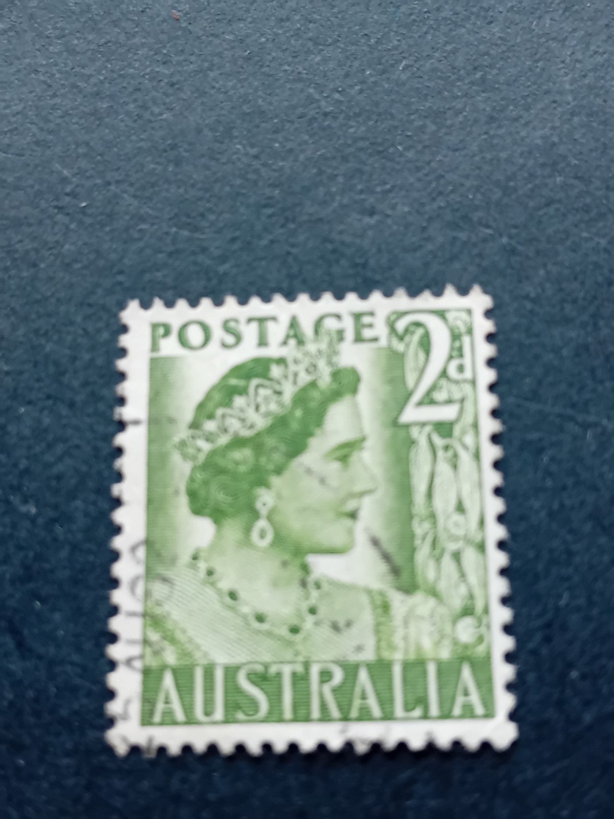 Australische postzegel Koningin Elizabeth II 2d groen, Postzegels en Munten, Ophalen of Verzenden