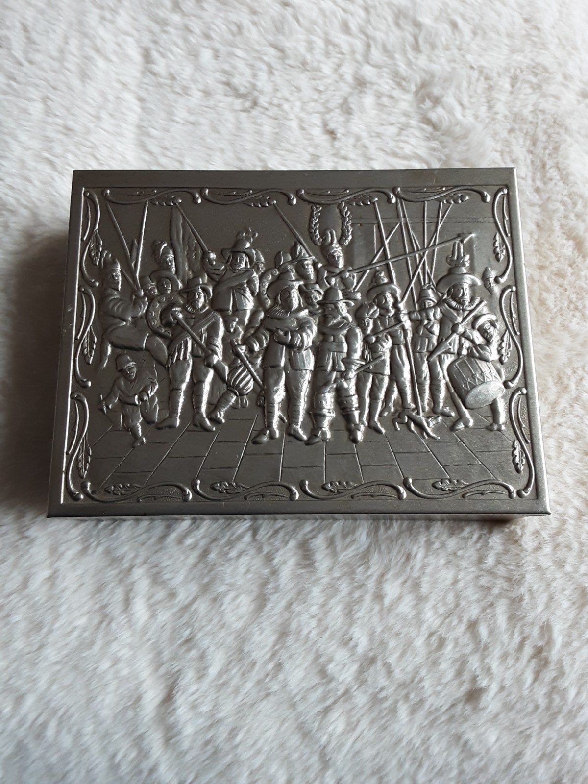 SIGARENBLIK ( DE NACHTWACHT ) C.A. 1950., Ophalen of Verzenden, Gebruikt, Tabaksdoos of Verpakking