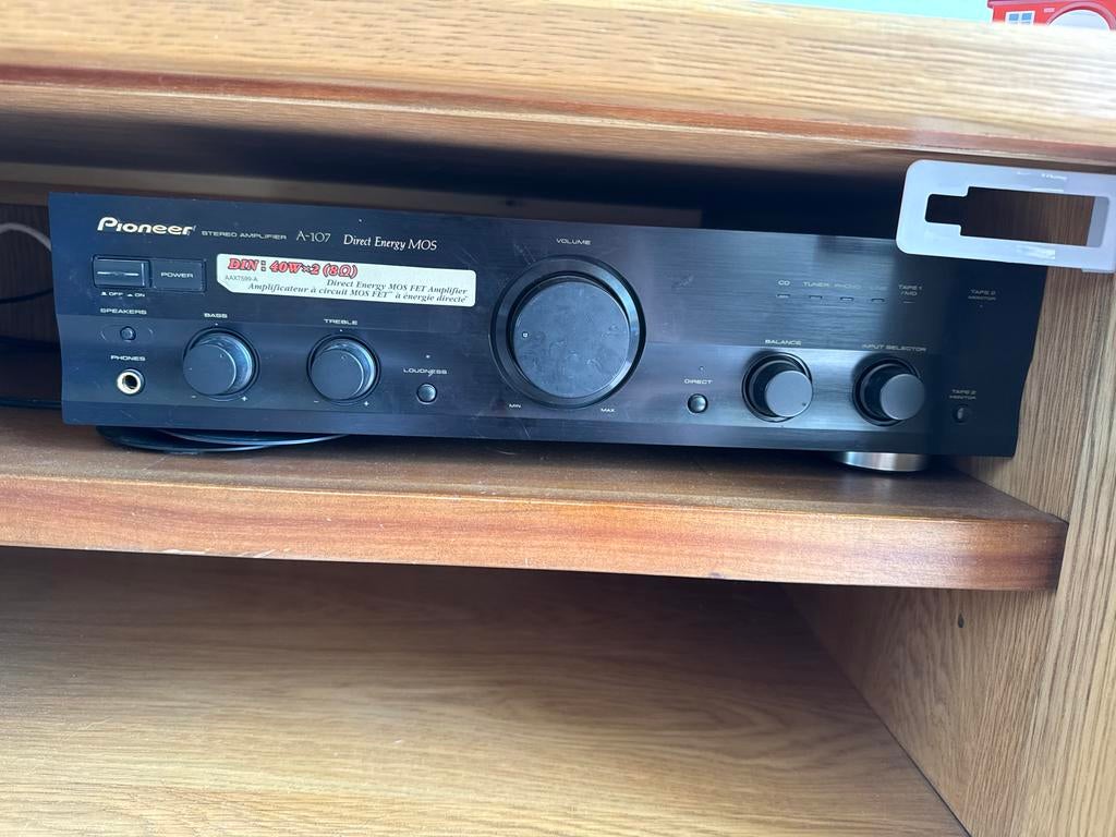 Pioneer A-107 Direct Energy MOS Stereo Versterker, Ophalen of Verzenden, Zo goed als nieuw, Pioneer, Minder dan 60 watt